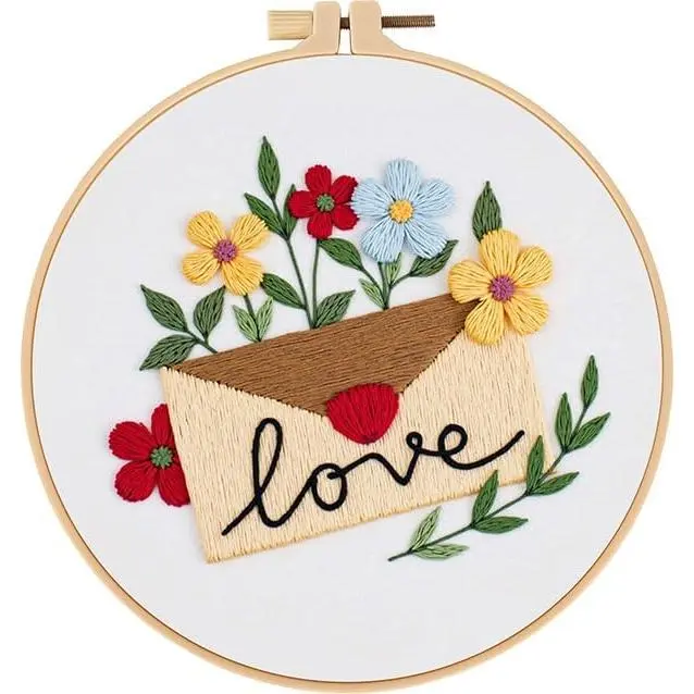 Beginner Embroidery Kit for Adults, Easy   Kit for Beginners and Adults, Full Embroidery Hoop Kit with  and Thread Included ( 16)