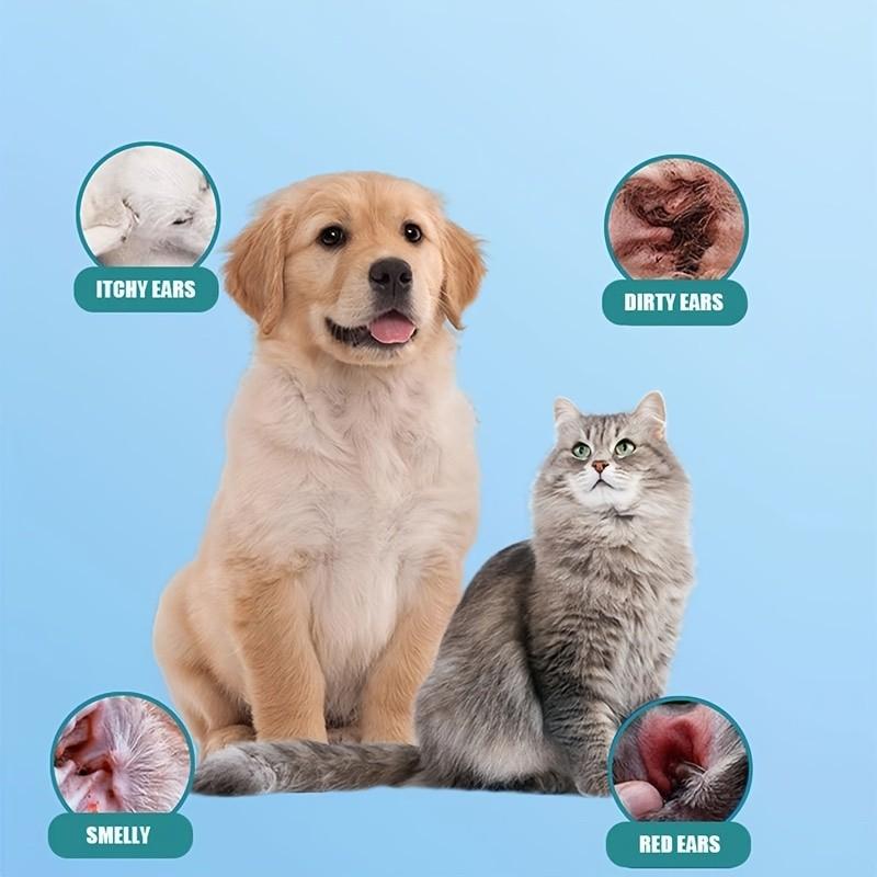 50pcs Pet Wipes for Dogs and Cats, Disposable Finger Wipes for Ear Cleaning, Deodorizing and General Purpose, Wet Wipes for Pets