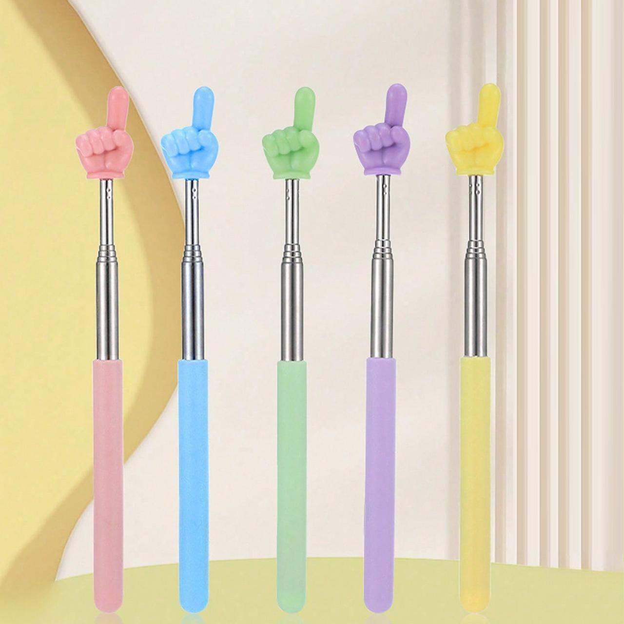 1/3/5 Pcs Random Color Extendable Teacher Pointer Stick, Durable and Portable, Ideal for Office Meetings, Classroom Whiteboard, Teaching