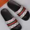 Couple Casual Comfortable Slippers, Slide Slippers, PU Leather Eva Sole, Random Print, All Seasons, Fashion Style, Sizes 39-47, Beach & Home Use