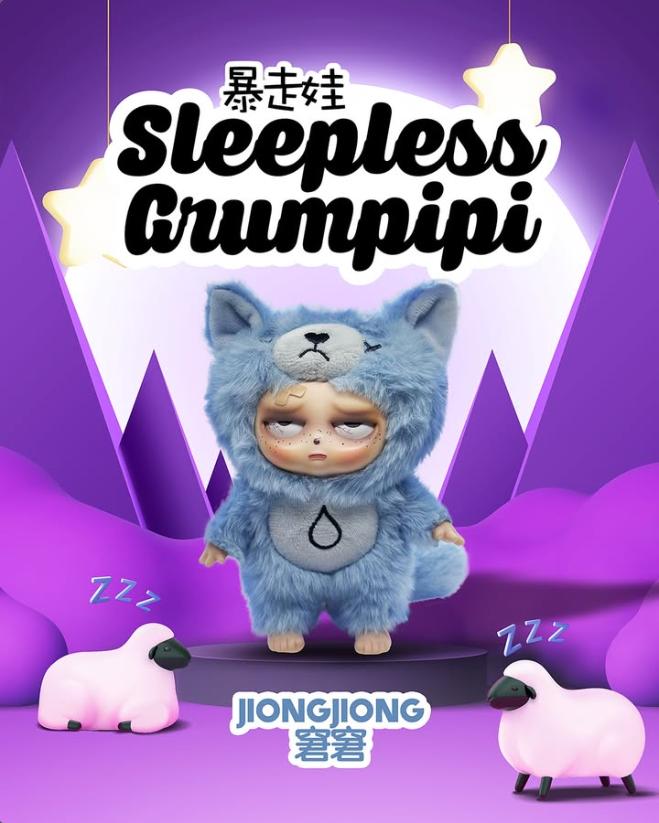 SLEEPLESS GRUMPIPI Plush Blind Box-Random Style