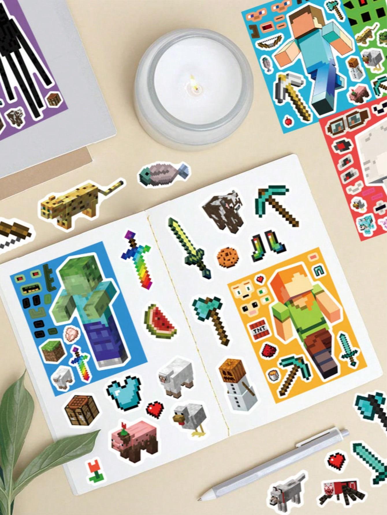 Pixel War Theme DIY Sticker Set, Notebook, Water Cup, Luggage, Phone Case, Creative Face Change Stickers, Perfect Gift for Friends