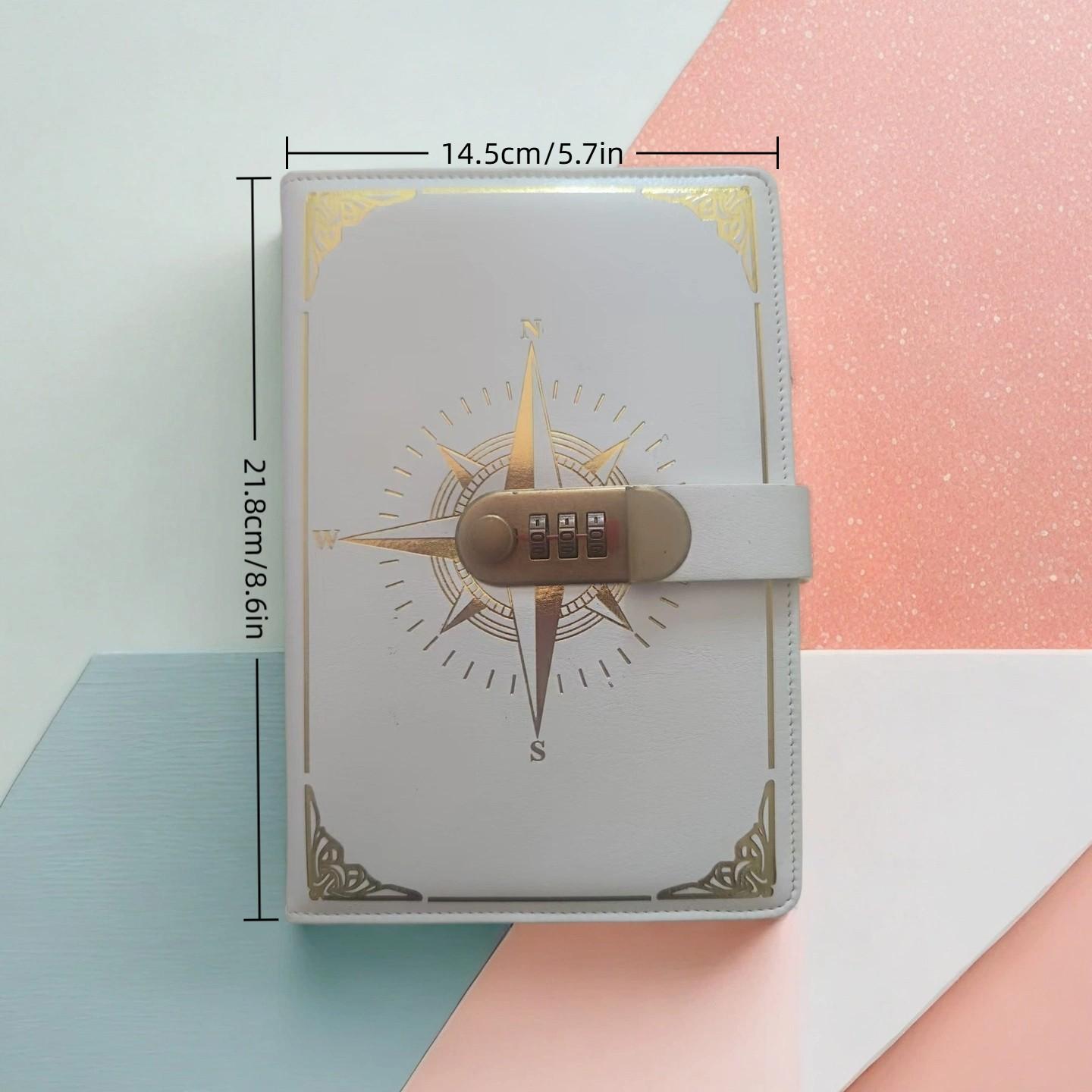 A5 Vintage Lockable Password Notebook, Minimalist Student Creative Journal, Adjustable Password, Privacy Protection, Retro Design