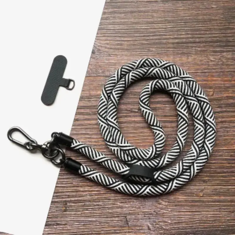 Adjustable Phone Lanyard - 8mm Thick Detachable Cord, Universal Crossbody Strap for Mobile Phone Cases, Smartphone Accessory