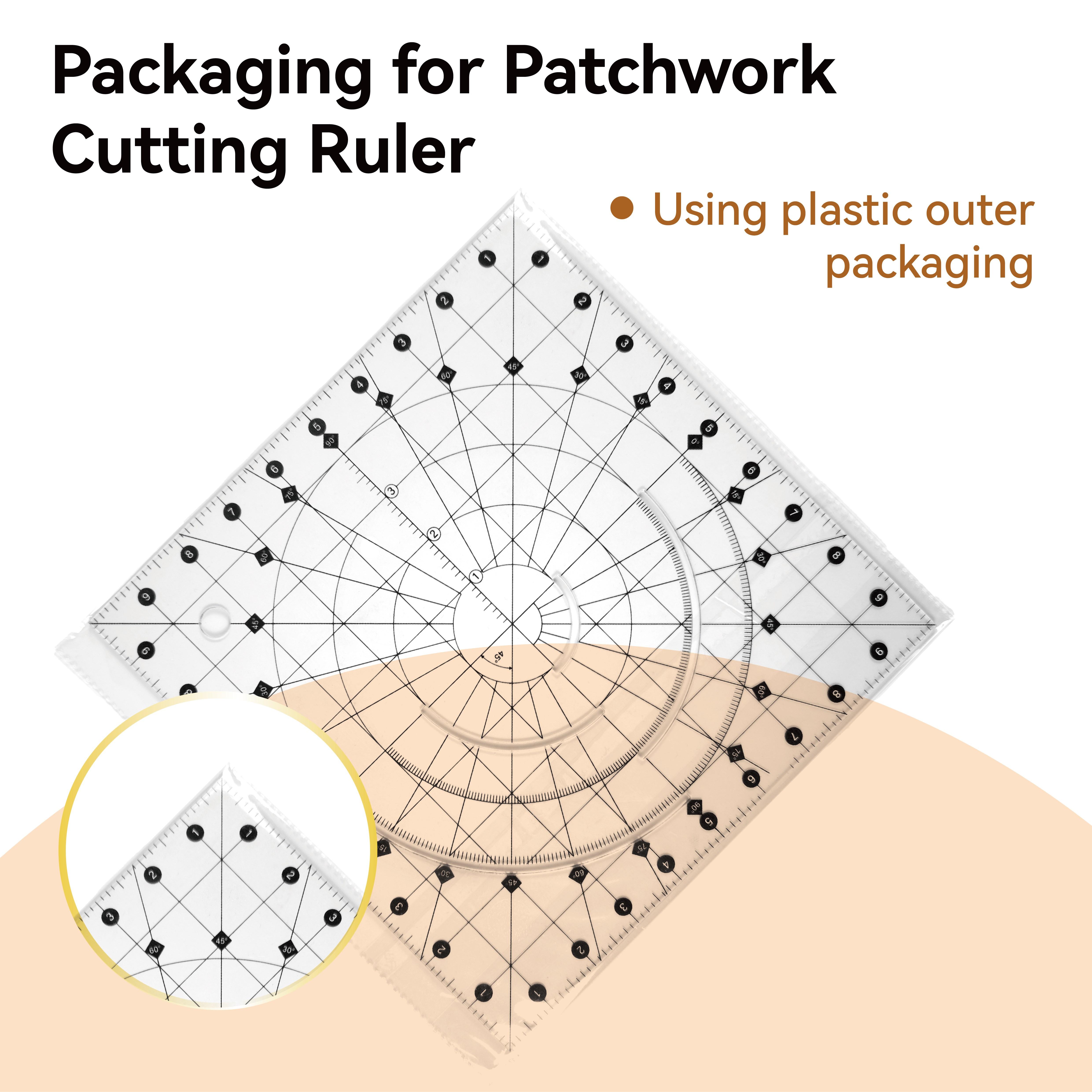 Acrylic Quilting Ruler Template, Sewing Patchwork Guide, DIY Craft Tool, Multiple Sizes for Quilting, Handmade Projects, Fabric Making