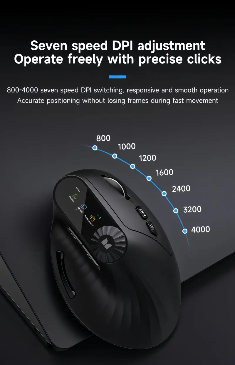 Monster Airmars M2 MAX Ergonomic Vertical Wireless Mouse - 2.4G