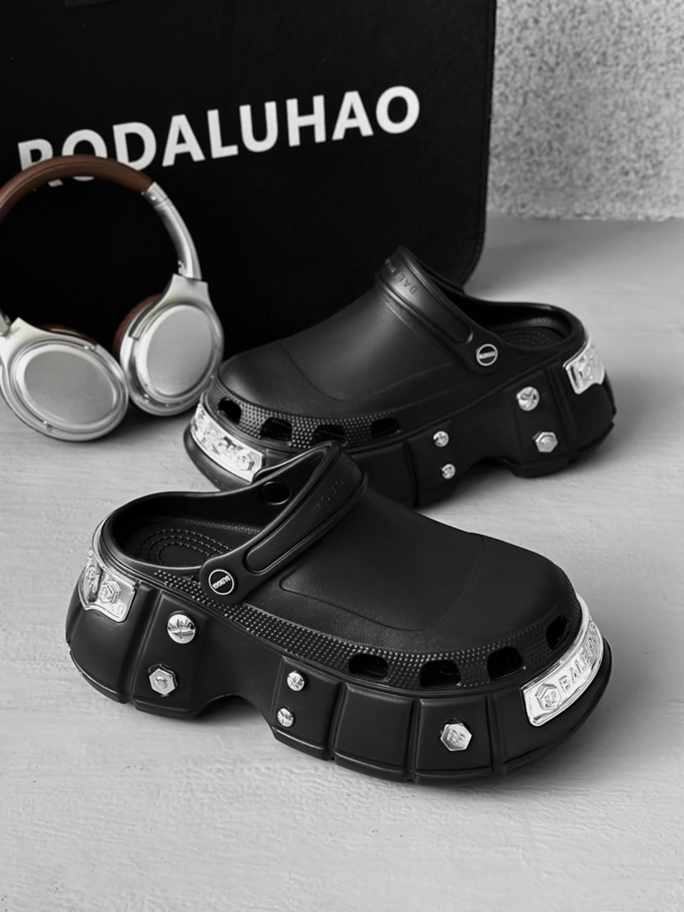 Unisex Punk Style Clogs, Studded Platform Clog, Fashionable Thick Sole Slippers for Indoor Outdoor Wear, Trendy All-match Slippers for Daily Wear, Walking Shoes