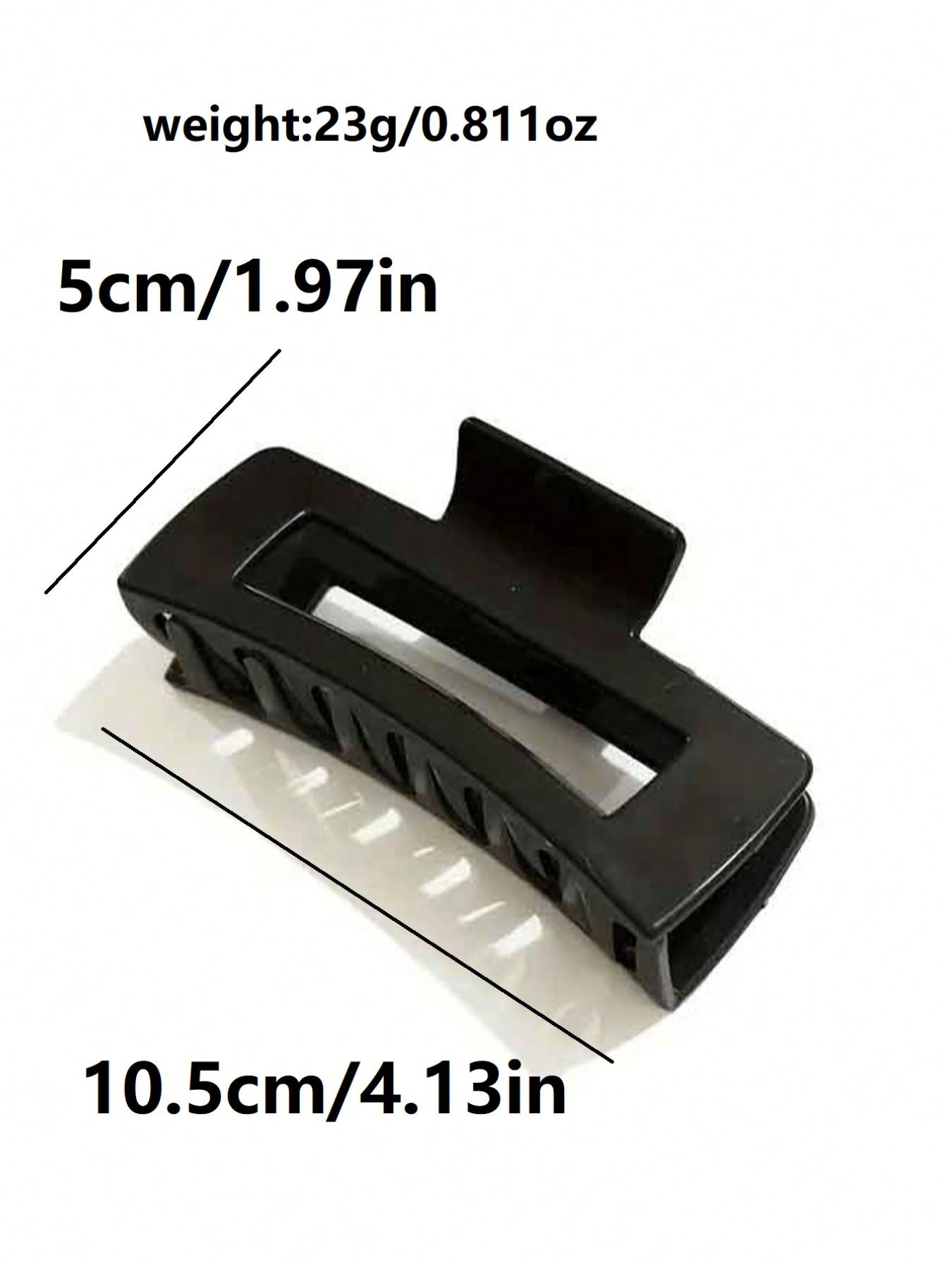 Soft Silicone Large Hair Clip, Curved Geometric Design, Non-Slip Smooth Surface, Dual Row Teeth, Fashionable Women's Hair Accessory