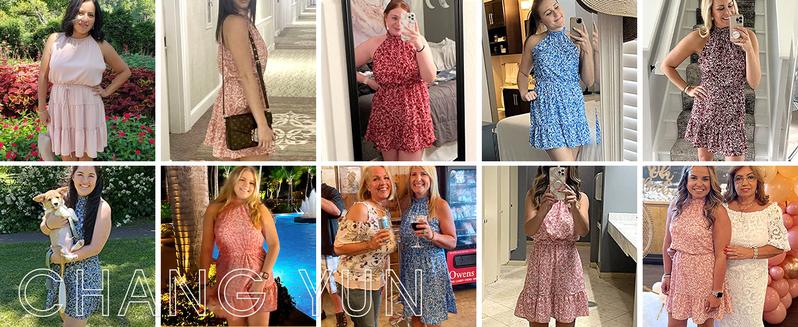 Imily Bela Summer Dress for Women Chiffon Blouses Skirt Spaghetti Sleeveless Tops Halter Ruffle Romper Sun Flowy Summer Outfits Imily Bela Summer Dress for Women Chiffon Blouses Skirt Spaghetti Sleeveless Tops Halter Ruffle Romper Sun Flowy Summer Outfits