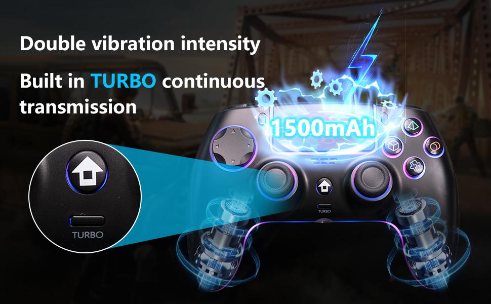 YUYIU PS5 Wireless Pro Controller With 3.5mm Audio Jack, Bluetooth5.0,Touch Pad, Six Axis Motion Control, Charging Cable game stick
