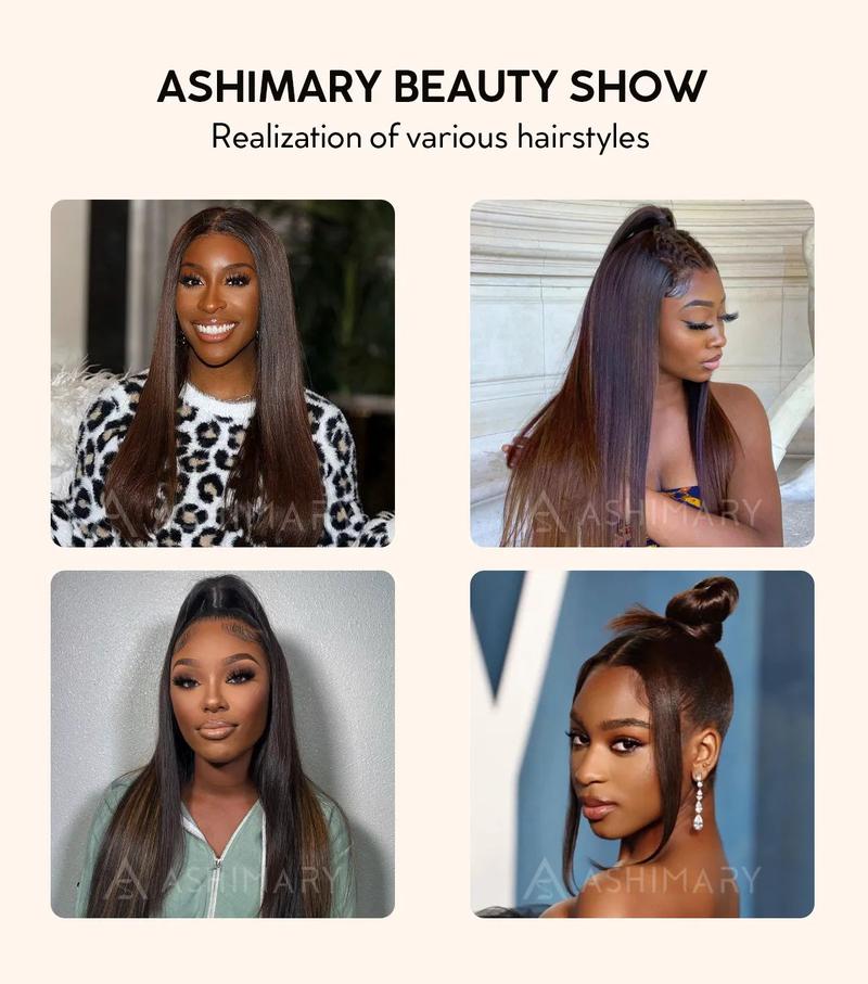 Ashimary 360 Invisi Strap Deep Wave Dark Highlight Pre Everthing 360 Lace Frontal Glueless Install Wig 180% Density