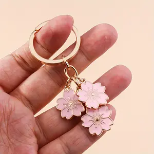 Cherry Blossom Keychain, Easy And Fashionable Cherry Blossom Key Pendant, Women'S Handbag, Key Decoration Additions, Sweet Heart, Flowers, Multiple Colors Available, Bright Colors Suitable for Daily Wear