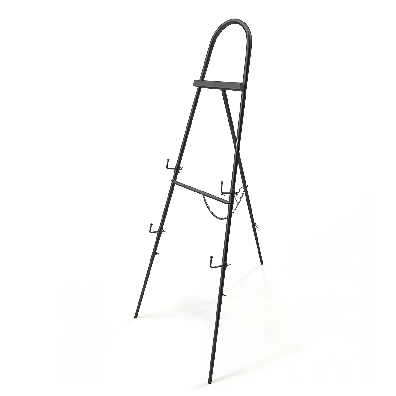 45x160cm Heavy Duty Metal Easel Stand, Adjustable Tripod Display Rack for Wedding Signs & Posters, Collapsible Portable Art Holder, Black