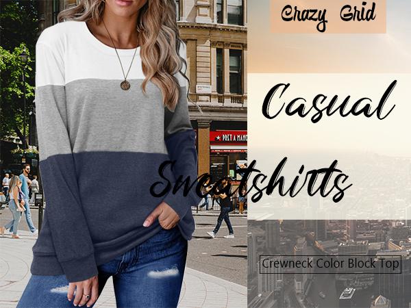 Angerella Women's Casual Loose Fit Pocket Shirts Printed Tops