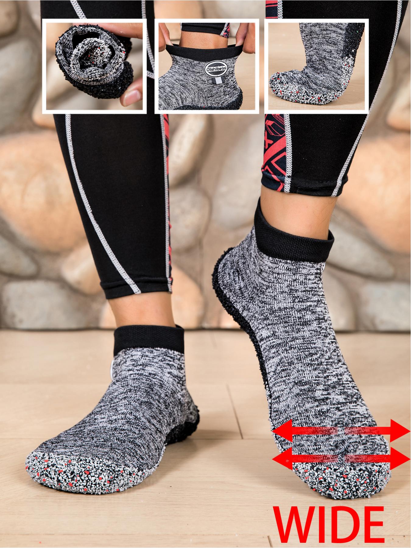 Men's new style fitness yoga barefoot shoes, diabetes shoes, soft fabric, breathable, quick drying, widened toe cap, comfortable package, color particle soles, strong grip on the ground, easy on and off style, yoga fitness hiking multi scene wear