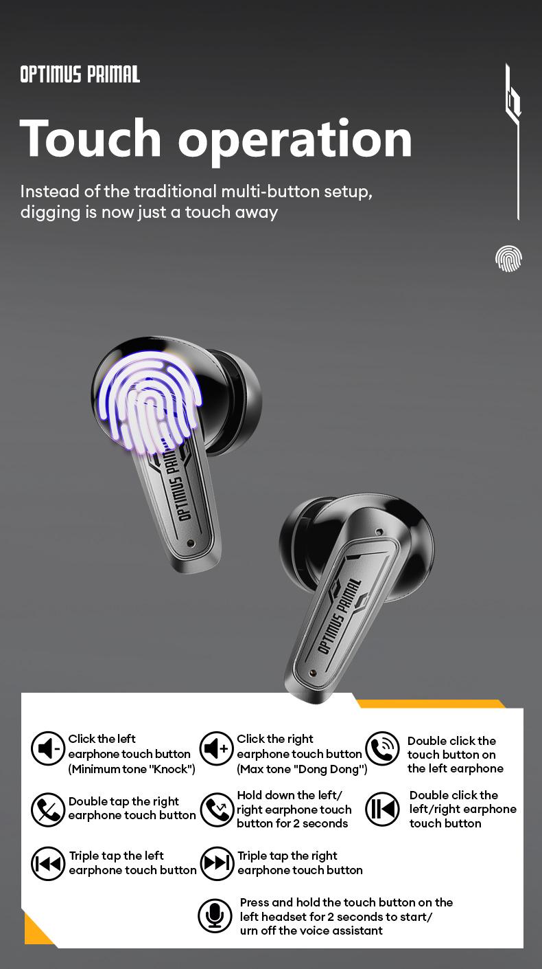 Transformers T35 Wireless Bluetooth Headphones Newly Bluetooth 5.4 Headphones RGB Color Atmosphere Light 360°Stereo Surround Sound Up to 36 Hours Battery Life