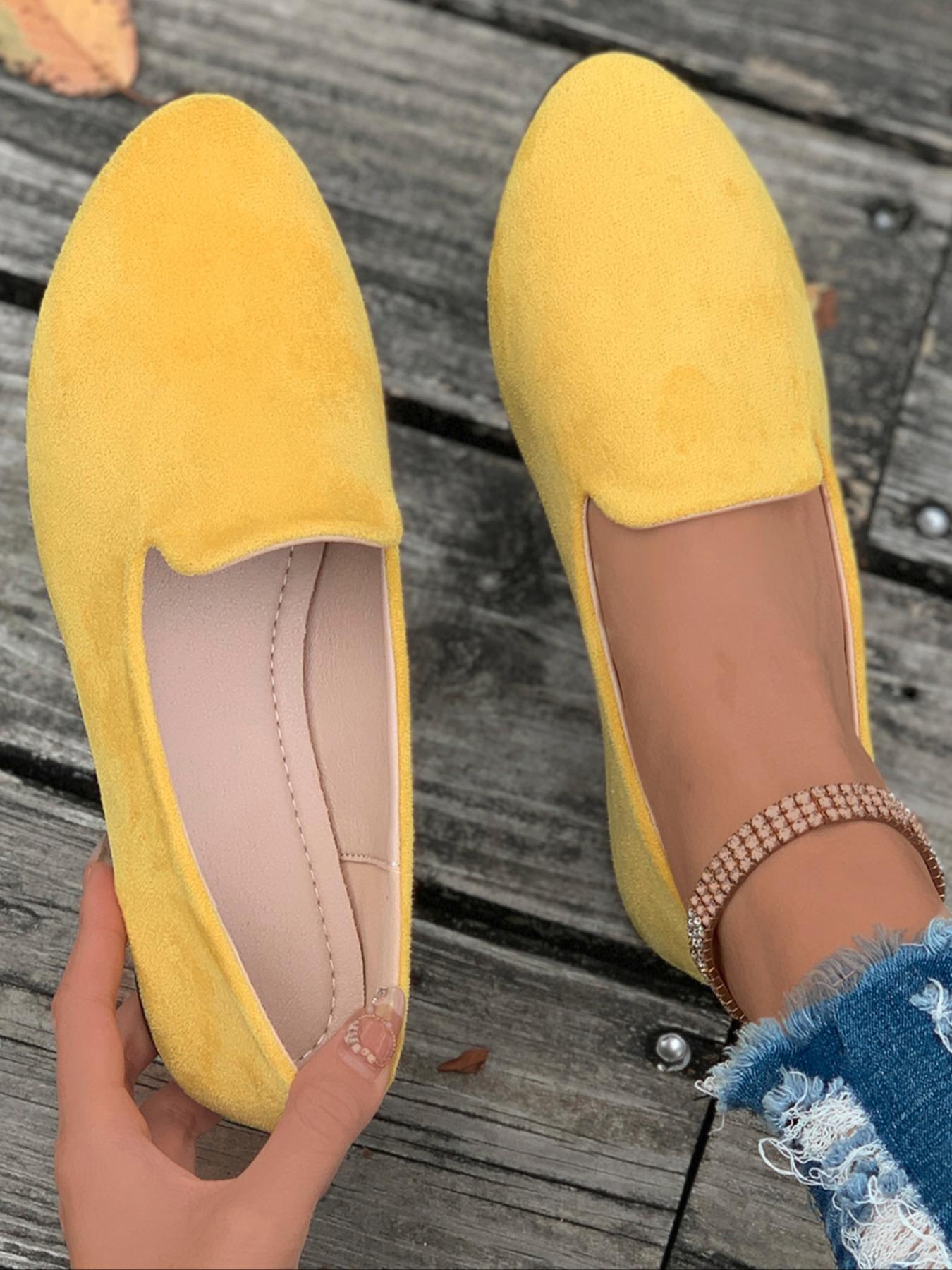 Women's Solid Color Pointed Toe Flats, Soft Sole Comfortable Slip-On Casual Shoes, Versatile Commuter Shoes for Work and Daily Wear