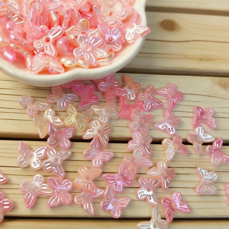 3200pcs DIY Headpiece Accessories, Dual Color Lustrous Butterfly Beads, Handmade Jewelry Materials, Craft Supplies for Creators