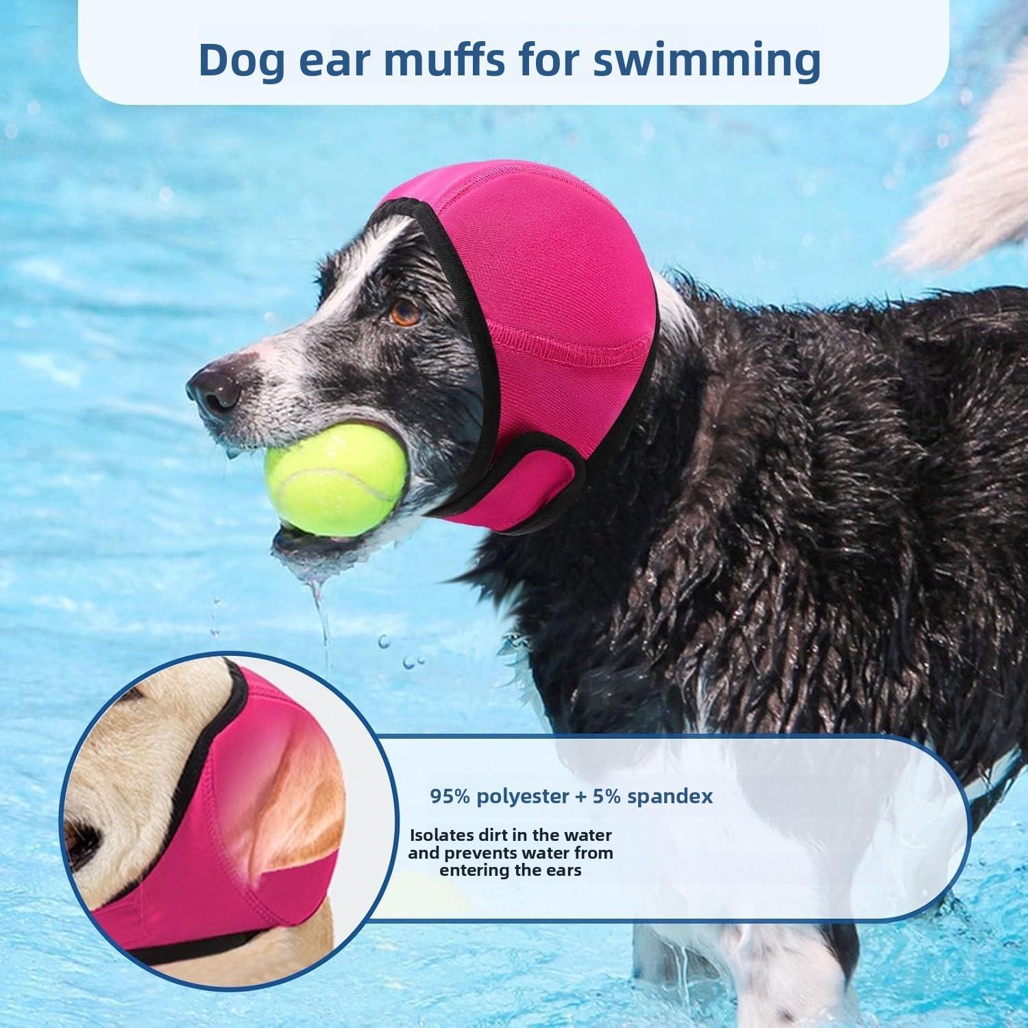 Thickened and oversized dog earmuffs for swimming, noise-reducing calming hat, warm hoodie 0kg with noise-reducing earmuffs available