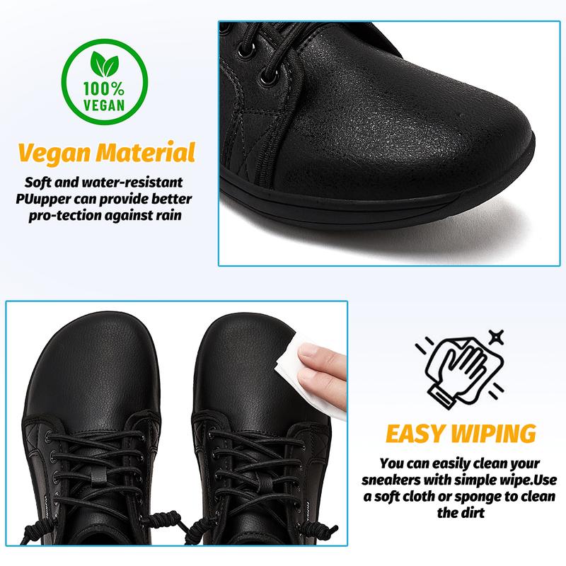 HOBIBEAR Womens Mens Wide Minimalist Barefoot Sneakers Zero Drop Slip on Shoes Lightweight Comfortable