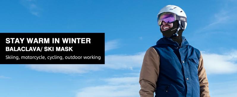 ROCKBROS Cold Weather Windproof Thermal Winter Balaclava Ski Mask Neck Warmer Hood,Full Face Mask for Outdoor Sports,Skiing,Cycling,Fishing