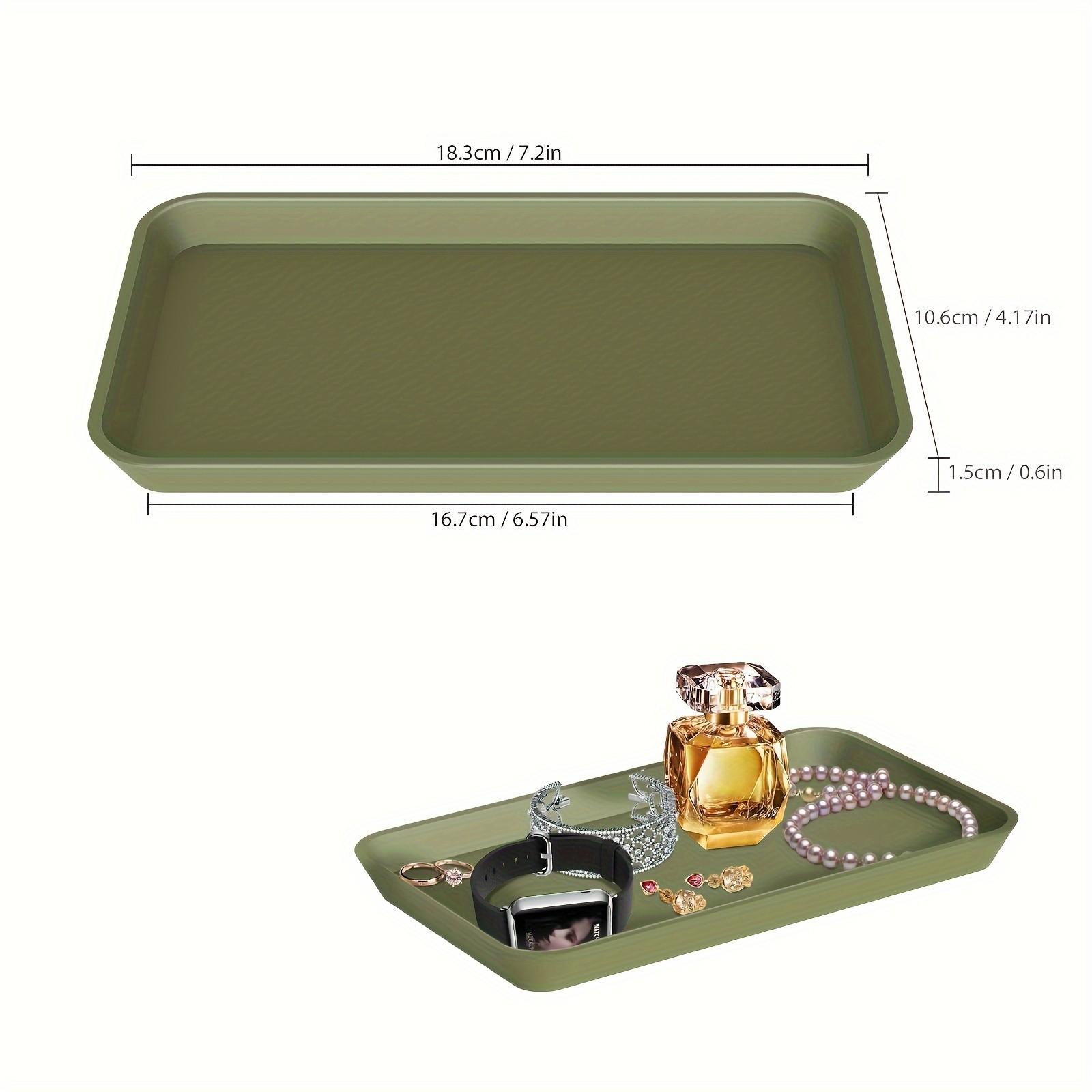 Bathroom Vanity Tray ,Silicone Bathroom Trays for Counter, Perfume Key Trinket Ring Tray, Decor Soap Dispenser Countertop Tray for Kitchen Sink Organization,Countertop and Vanity Tray,Shatterproof Kitchen and Bathroom Trays , Perfume Key Tray