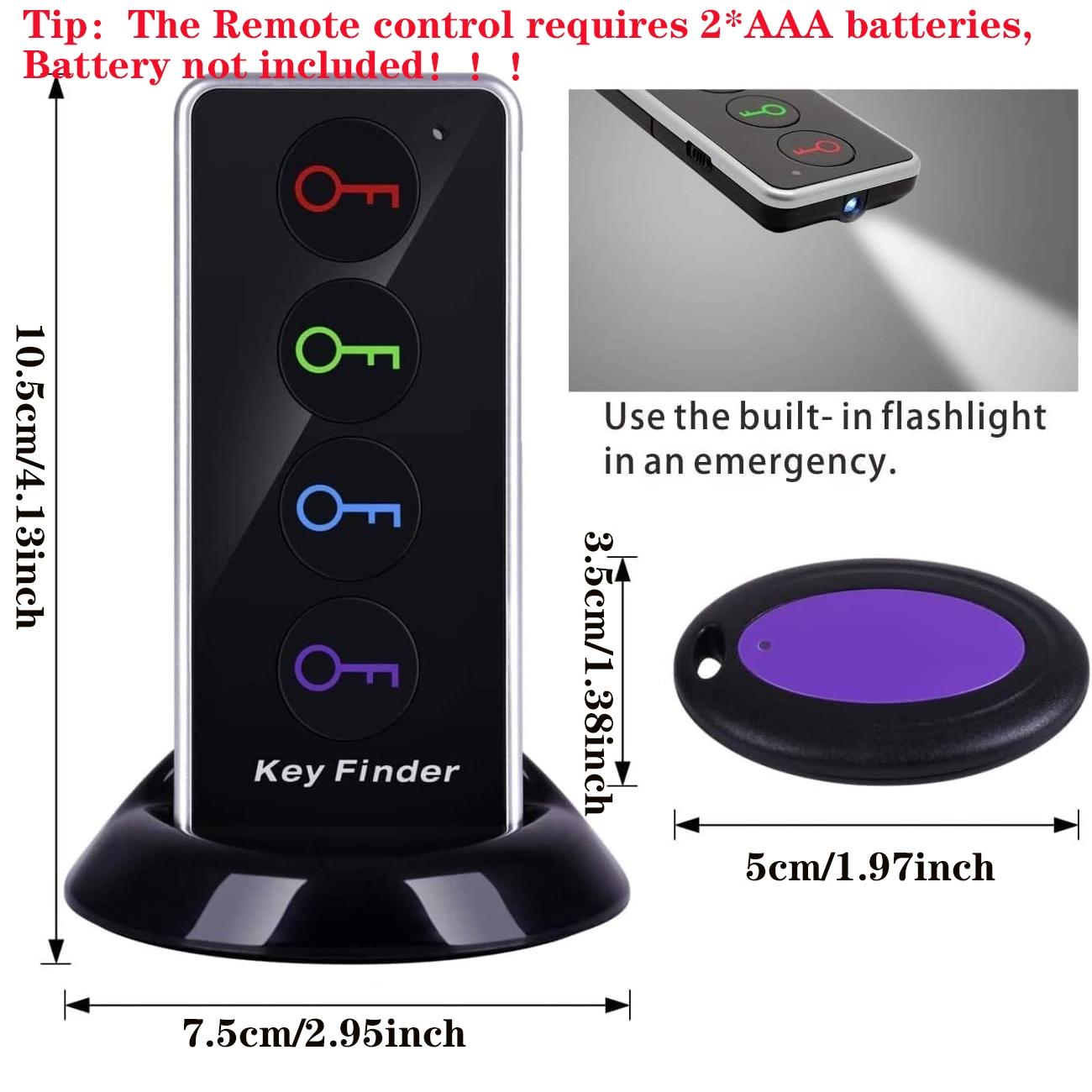 Key Find Tool, Wireless Remote Key Find Locator, RF Item Locator Tags with 131ft Working Range, Smart GPS Tracker for Wallet Key Phone