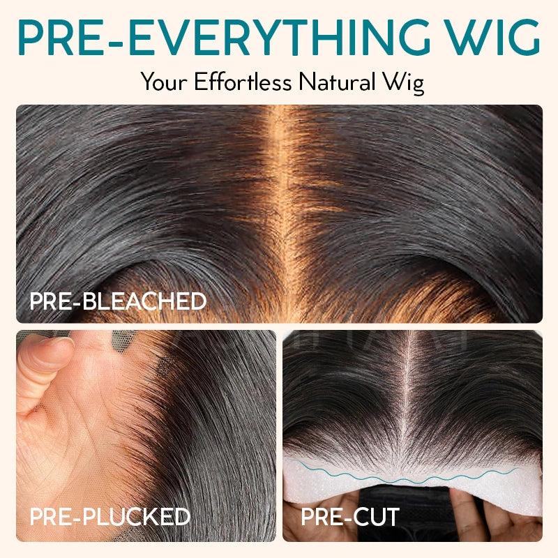 4C Hairline Wigs - New Born Kinky Straight 4x6 Lace Closure with Realistic Hairline Human Hair Wig with Natural 4C Edges
