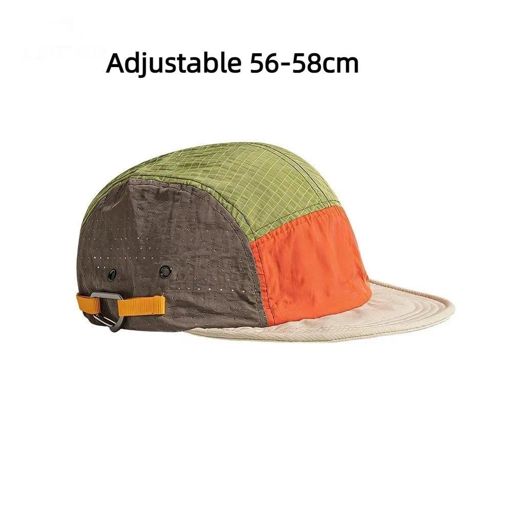 5-panel Men Baseball Caps Color Matching Lightweight Quick Drying Cap Breathable Sun Protection Duck Tongue Cap