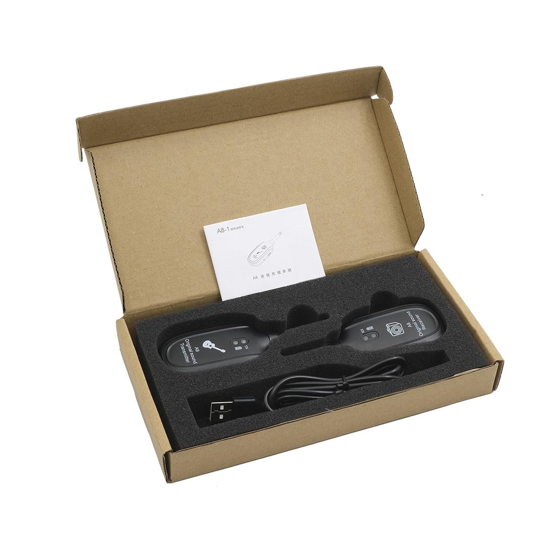 A8 Professional Instrument Wireless Transmitter, Low Latency Uhf Audio System, Ideal for Guitar Bass String Instruments, Studio Stage Perfect Choice