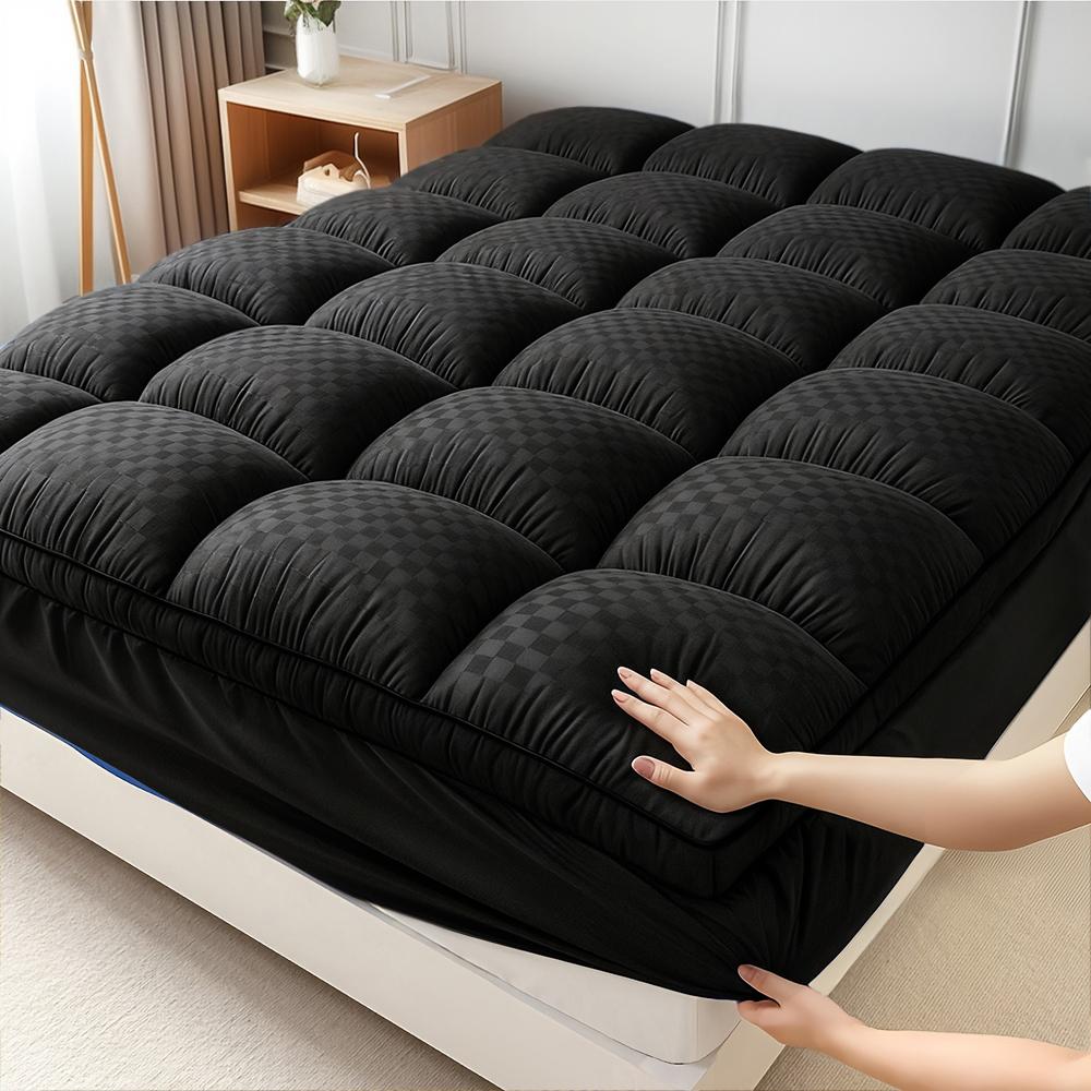 【New Year Deal】Cooling Mattress Topper, Extra Thick, Plush Quilted Pad with 8-21 Inch Deep Pockets, Overfilled with Breathable Polyester, Mattress Protector- Machine Washable 1000GSM