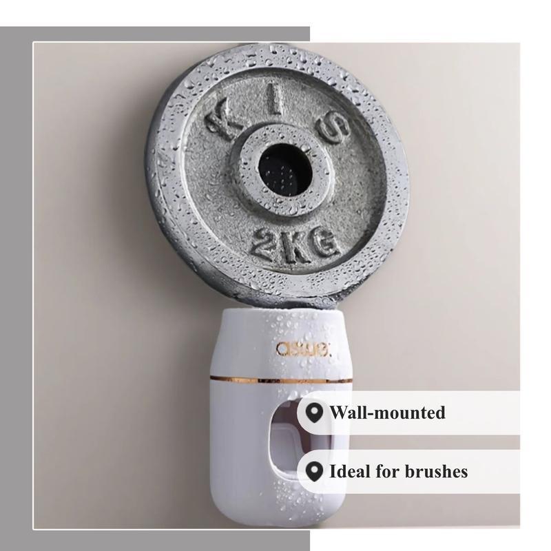 Automatic Toothpaste Dispenser Set, Wall-Mounted Lightweight Convenient Tube Squeezer, Easy-To-Use Bathroom Accessory