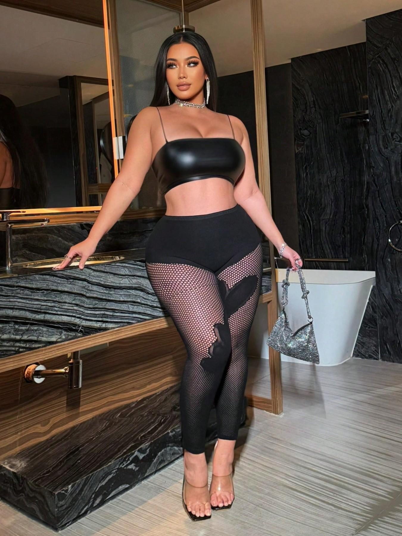 Women's Plus Size Jacquard Bottoms, Sexy Skinny Trousers, All Seasons Wear, Plain Pattern, Fashionable and Comfortable