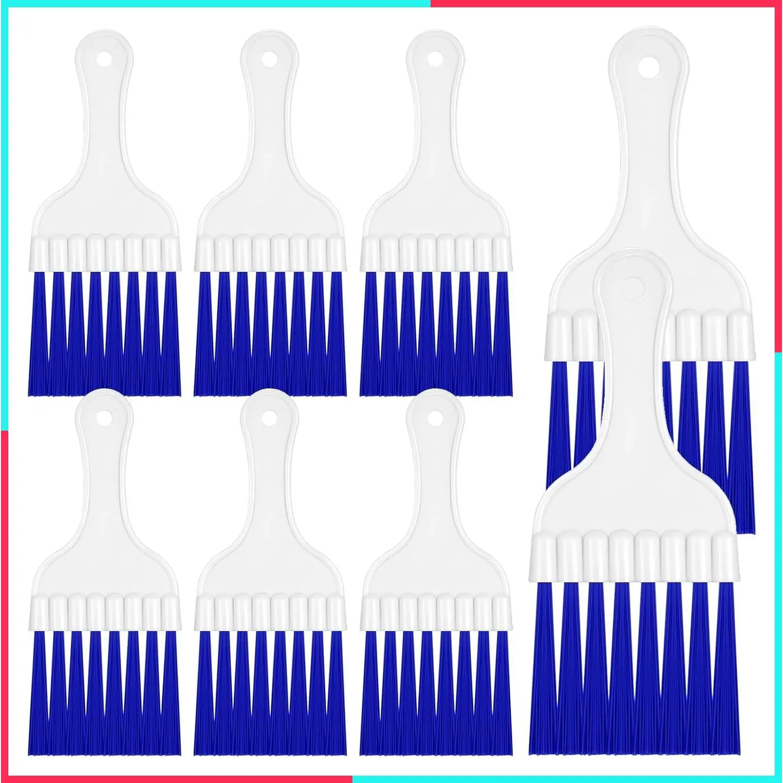 8-Pack HVAC Condenser Coil Cleaning Brushes, Plastic, Blue