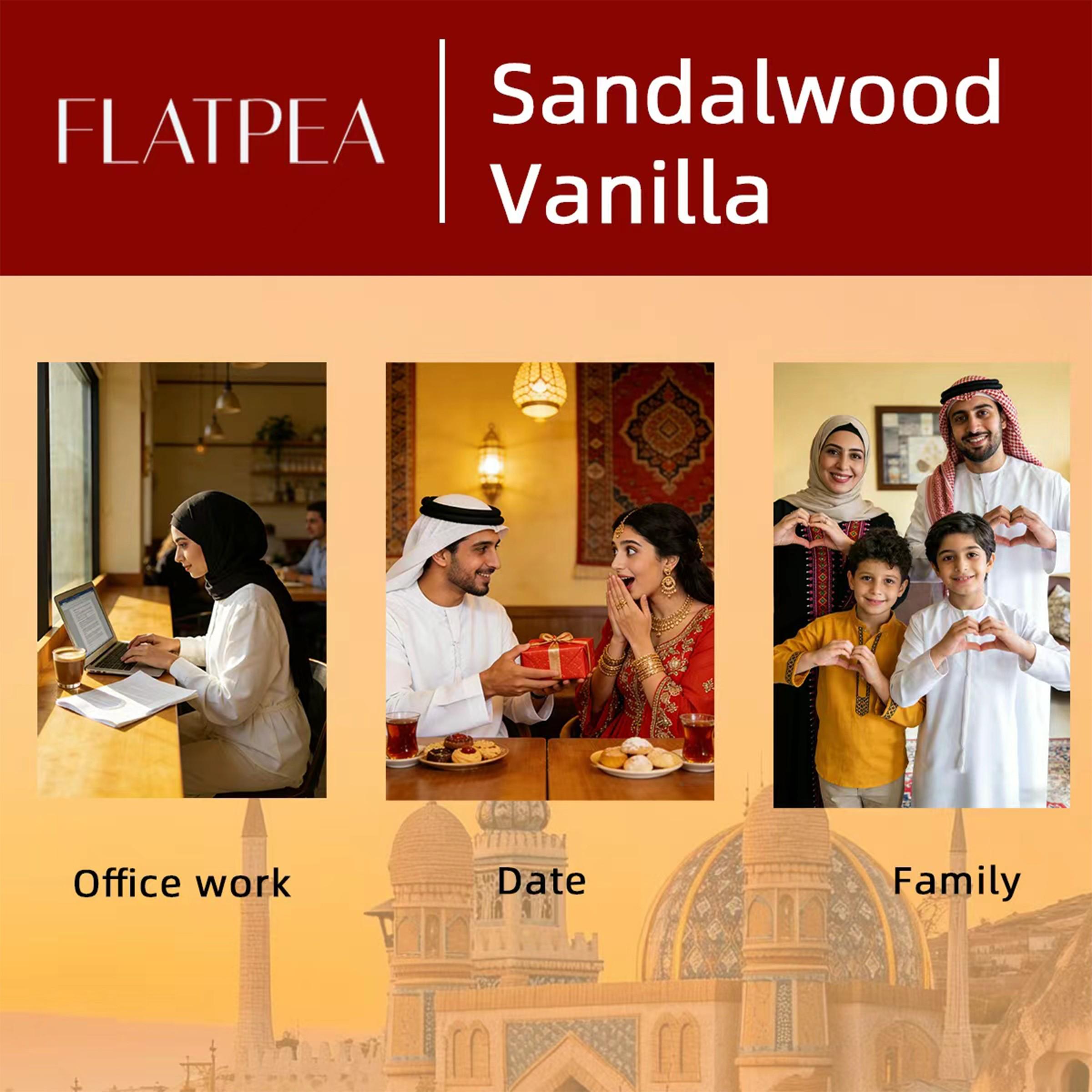 Clear Woody Warm Vanilla Rollerball Fragrance Oil, Sandalwood Vanilla Woody Scent, Alcohol-Free, Long-Lasting, 10ML, Retro Gift Box