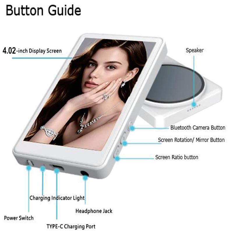 Wireless Magnetic Phone Screen, Rechargeable Wireless Phone Screen, Remote Control Phone Selfie Screen, Magnetic Smartphone Holder, Phone Accessories for Home & Office