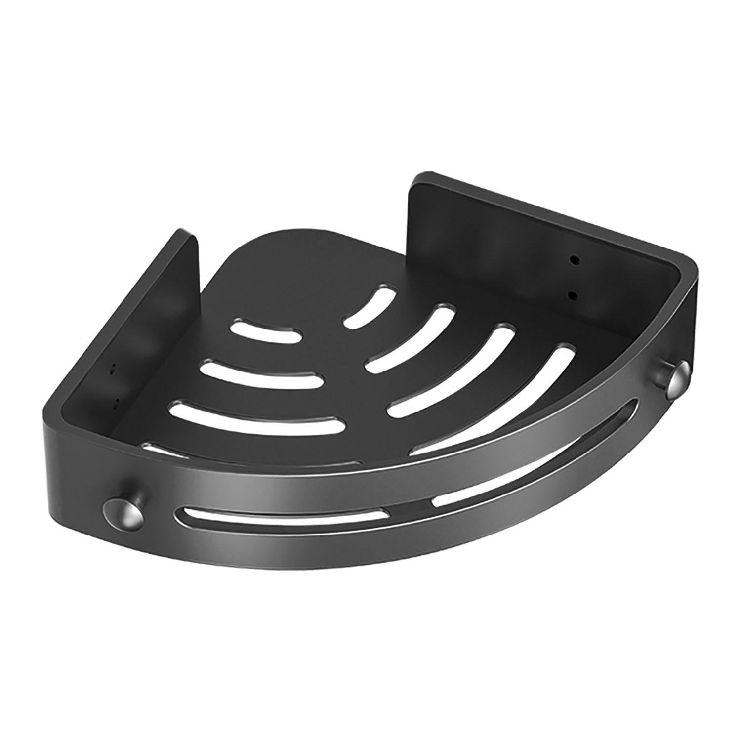 No-Drill Suction Corner Shower Rack, Rust-Resistant Abs Plastic Wall-Mounted Bathroom Organizer, Space-Saving Shower Shelf