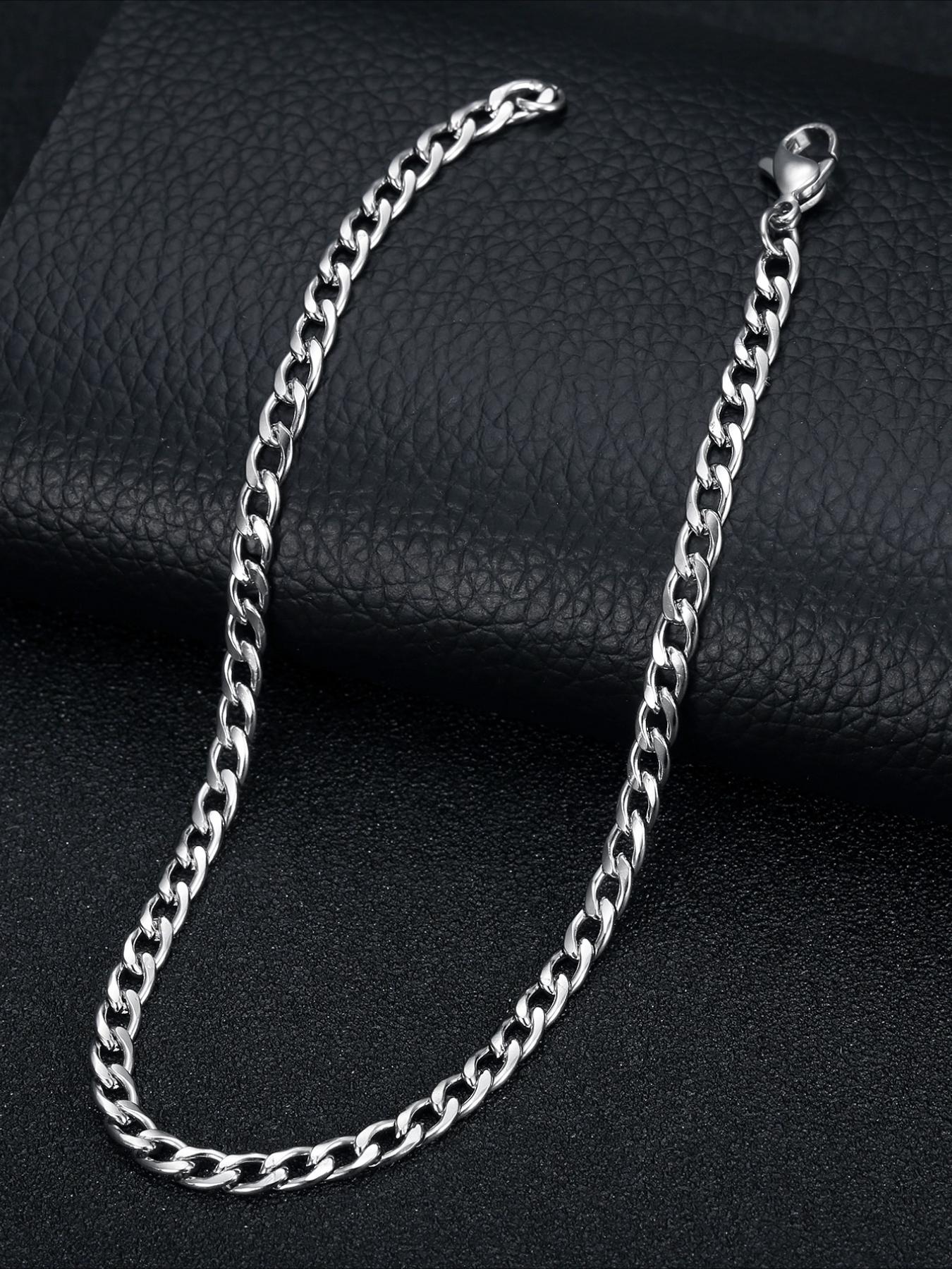 Hip Hop Fashion Chain Stainless Steel Bracelet, Men's Hypoallergenic Jewelry, Daily Wearing Gifts