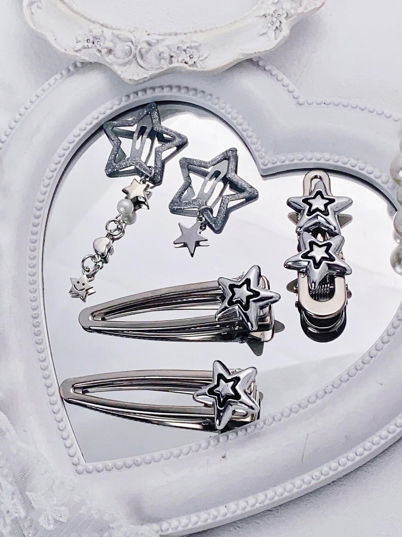 Cute Star Design Hair Clips, Super Cute Clips, Fashionable Hair Accessories for Women & Girls, Y2K Style Hair Clips for Party, Daily Clothing Decor, Birthday Gift