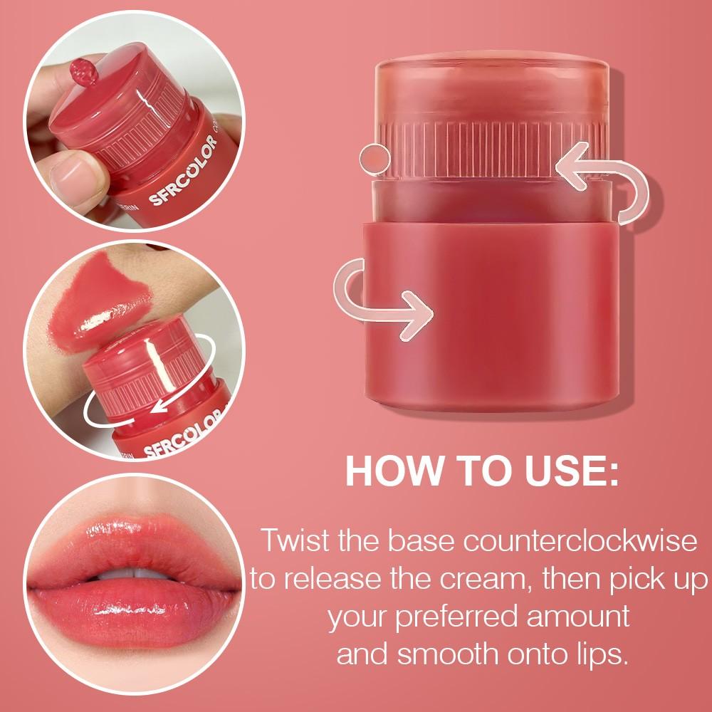 Pocket Blush, Lightweight Makeup Effect, Multi-Use Cosmetics, Natural Radiant Glow, Suitable for Daily Use, Lip and Cheek Dual Purpose, Lip Cheek Tint, Lip Cheek Pot