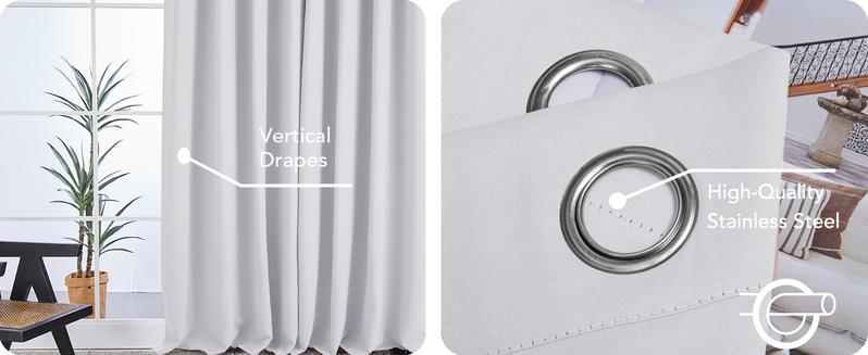 1 Panel Pure White Blackout Curtains – Thermal Insulated for Living Room, Bedroom & Home Decor 1 Panel Pure White Blackout Curtains – Thermal Insulated for Living Room, Bedroom & Home Decor