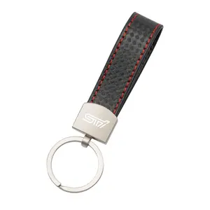 Plaid Leather Car Keychain Ring For Subaru Impreza Legacy WRX STI BRZ Forester XV Outback Crosstrek Levorg Exiga Ascent Tribeca