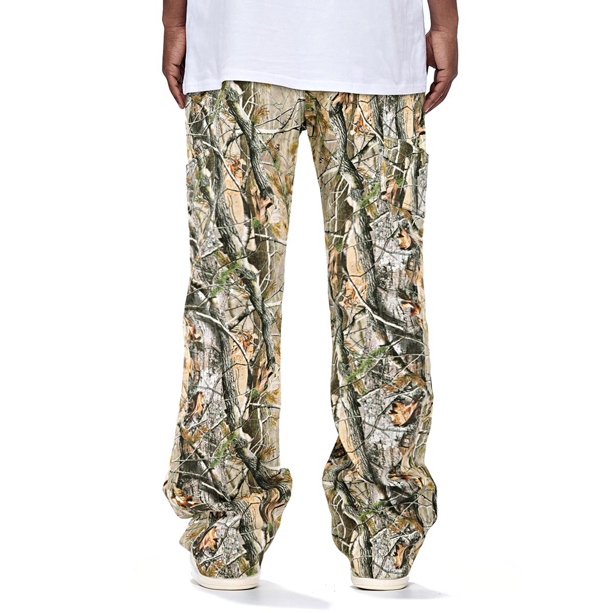 GINGTTO Men’s Camo Stacked Flared Pants Wide Leg Chino Stretch Casual Baggy Trousers Streetwear GINGTTO Men’s Camo Stacked Flared Pants Wide Leg Chino Stretch Casual Baggy Trousers Streetwear