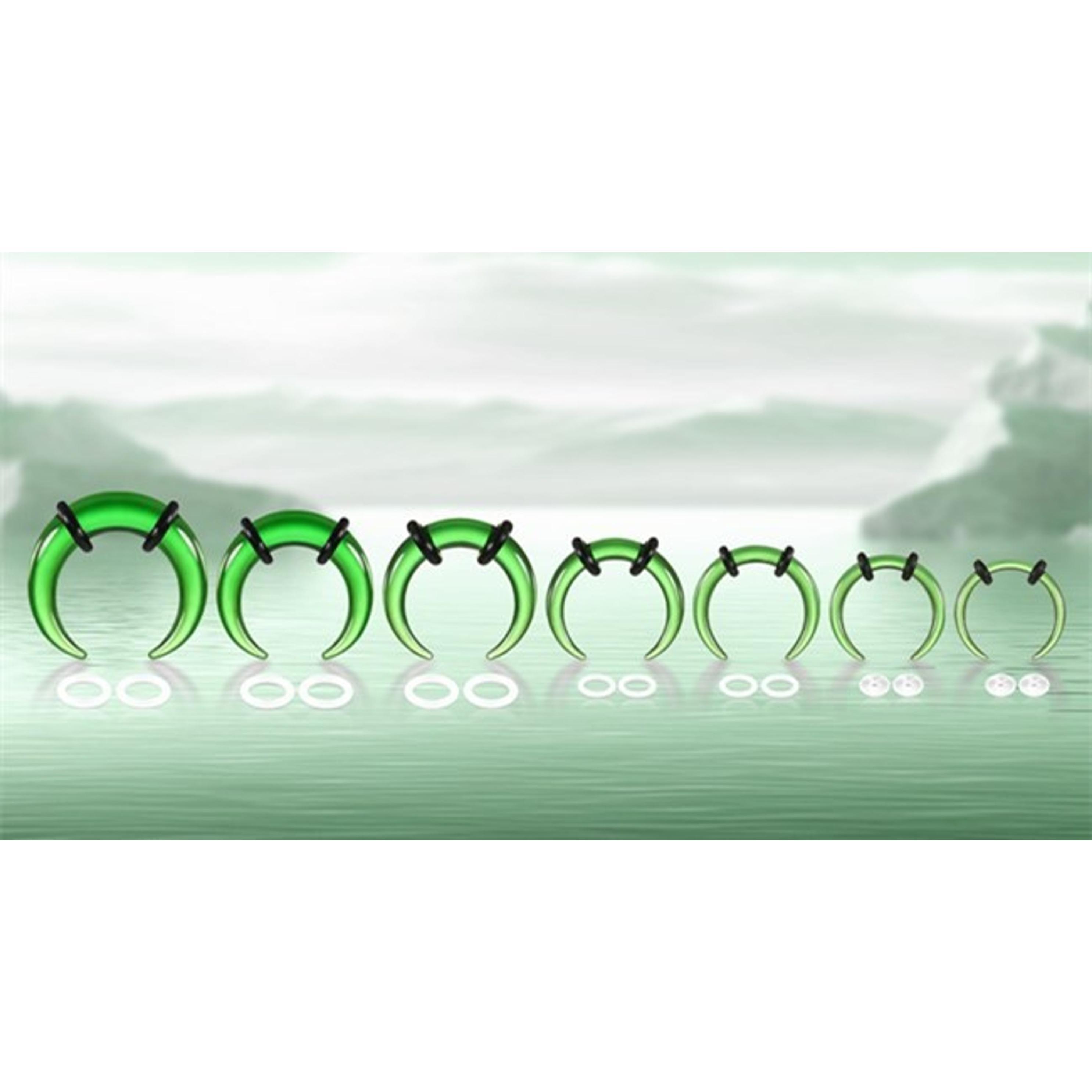3 PCS 14G-0G Cozy Glass Septum Stretching Kits Pincher Taper with O-Rings Buffalo Septum Retainers Hypoallergenic Fresh Stretch Body Piercing Retainers Ear Hangers
