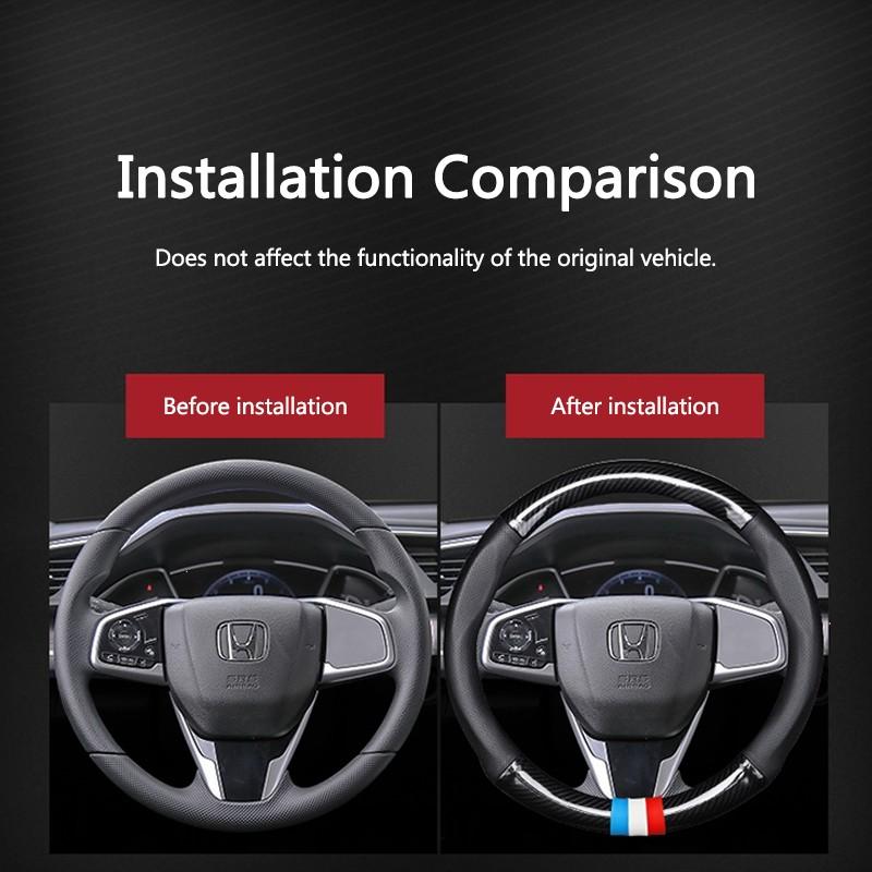 Carbon Fiber Ventilated Steering Wheel Cover for Ford Models, Compatible with St Mondeo F150 Fusion Mustang Explorer Escape Edge Fiesta Focus Kuga Ranger