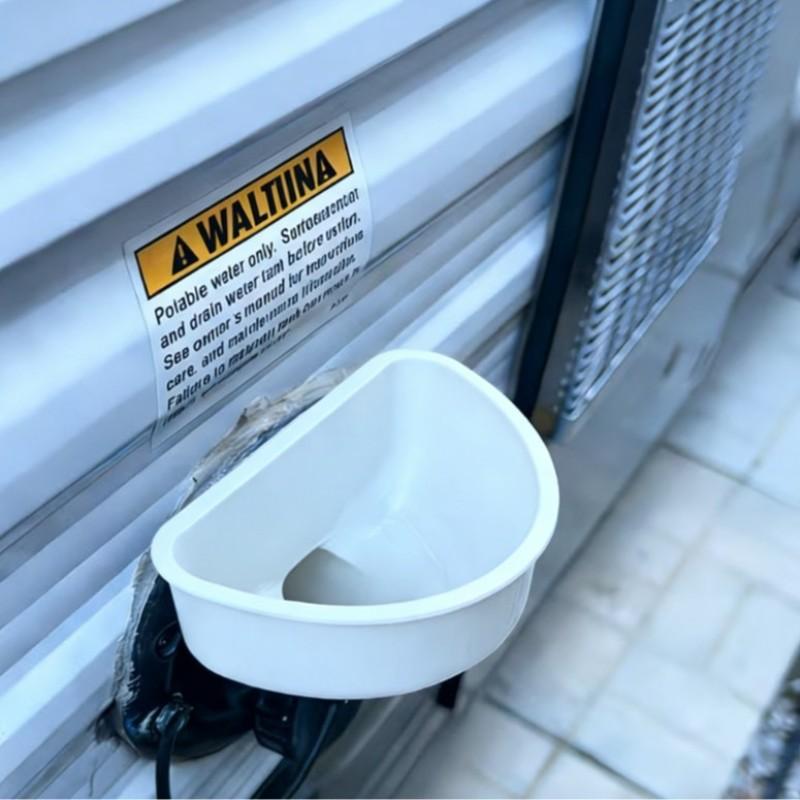 RV Freshwater Tank Filling Funnel, Easy Installation, Suitable for Rvs and Trailers, Essential Camping Gear, Durable Design