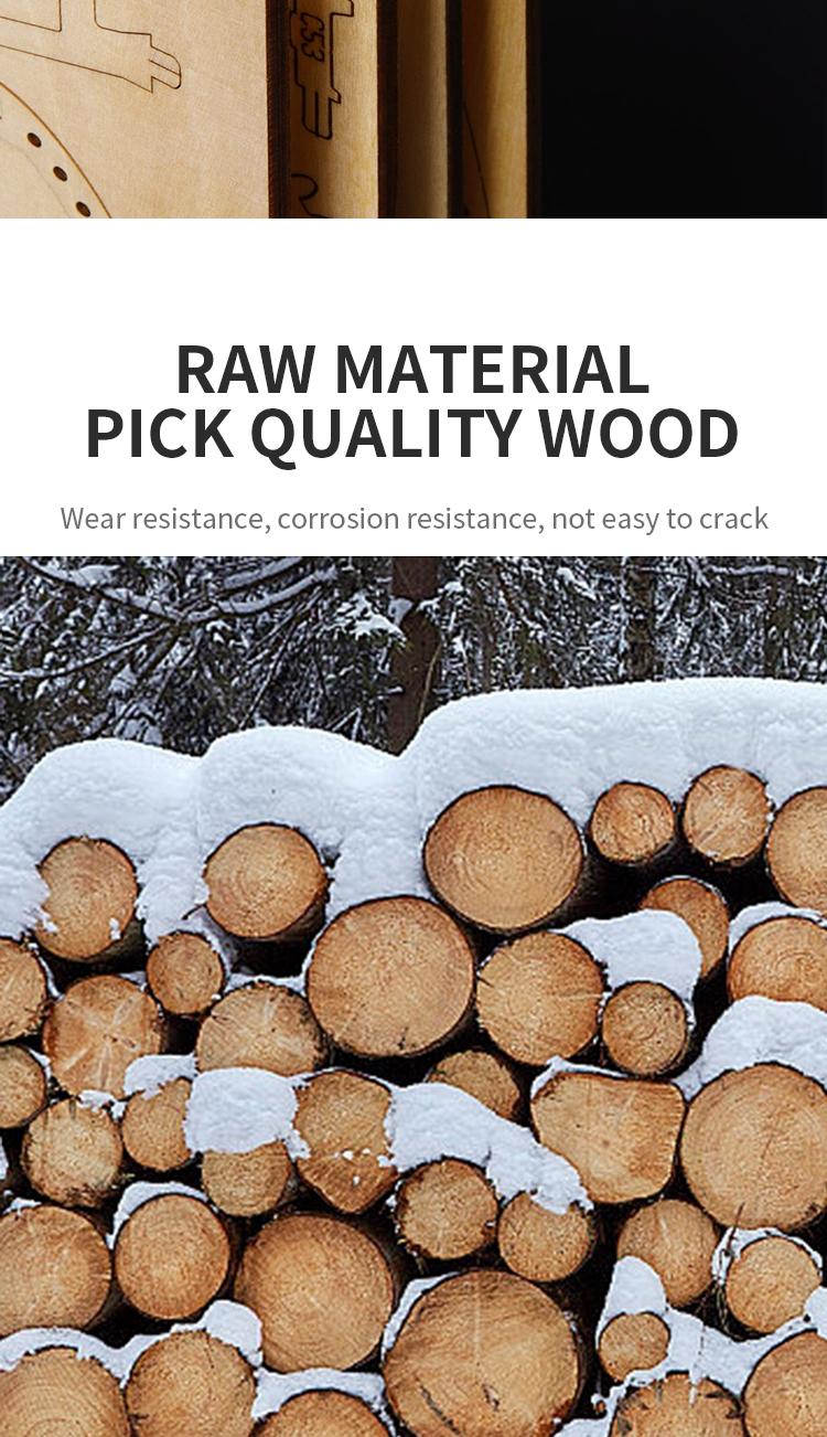 Blue Camper Wooden Puzzle, Wood Car Model, 3D Assembly Toy, Educational Intelligence Toy, Realistic Car Series Decoration