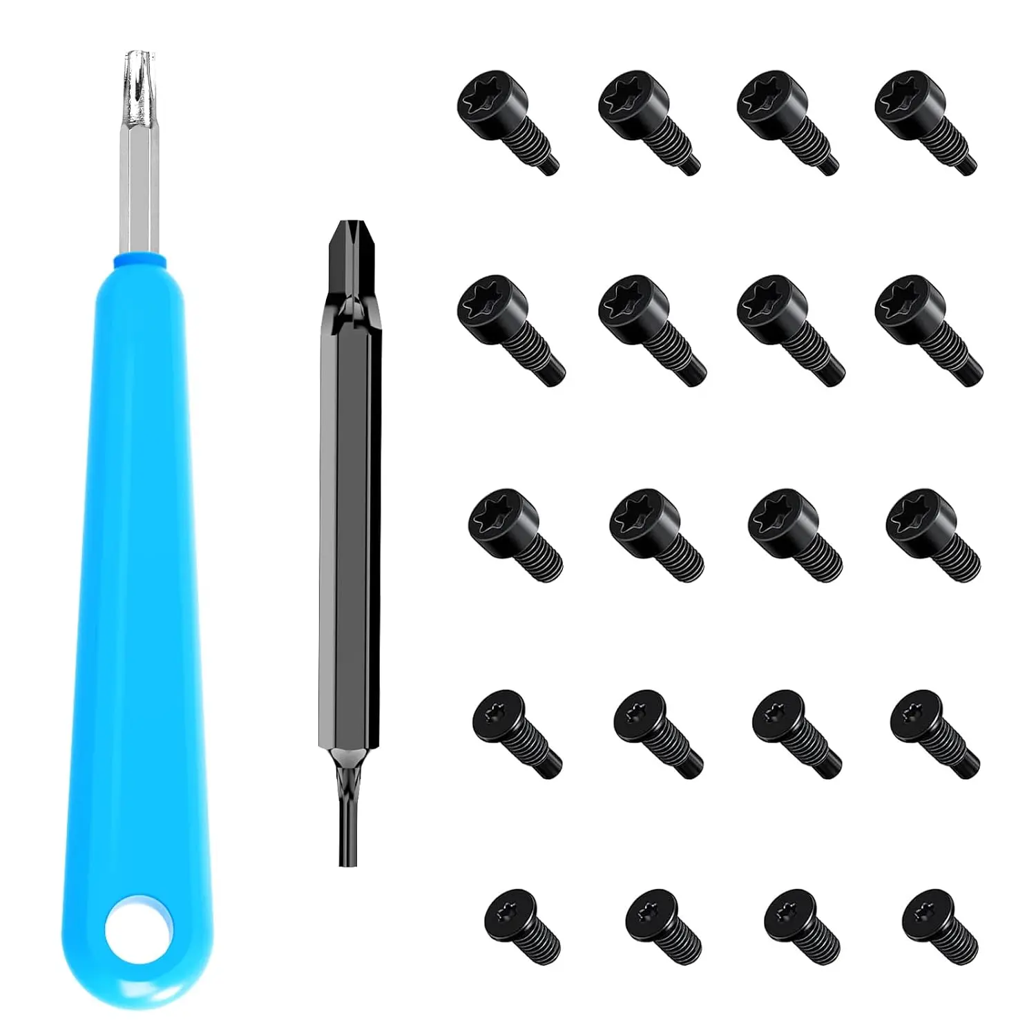 Ring Doorbell Screws, Blue-Ended T6 T15 Screwdriver with/5Set Security Screws - Battery Change & WiFi for Video Doorbell Camera Kits