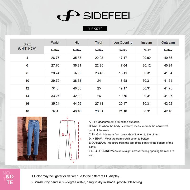 Sidefeel Women's Jeans High Waisted Straight Leg Stretchy Jeans Trendy Welt Pockets Loose Wide Leg Zimbaplatinum Denim Pants TikTokShopBlackFriday