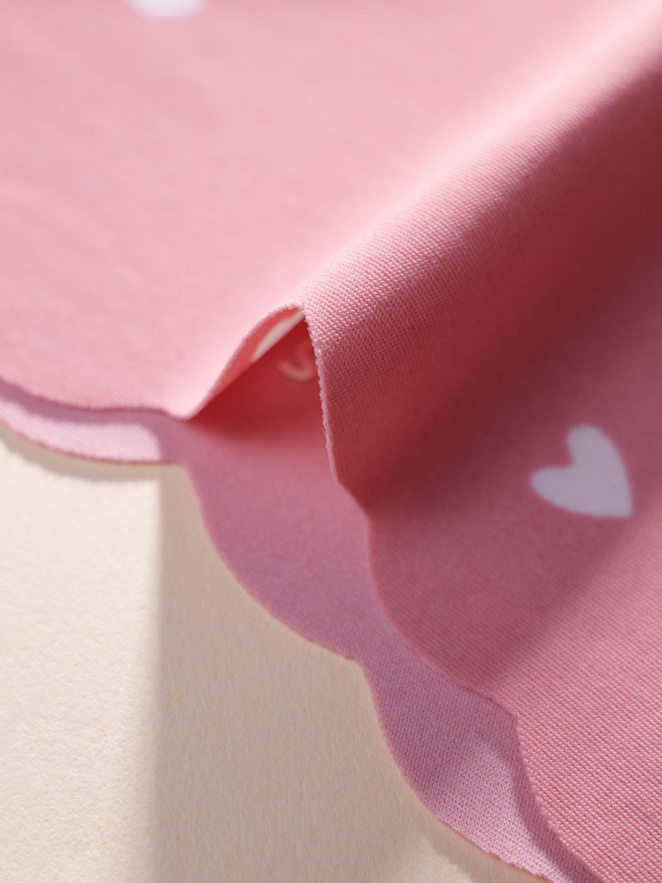 Women's Heart & Leopard Print Thong Panties, Comfortable Seamless Design, V-Shape Pull-Up Waistband, Wave Hem Cut, Casual Fitted Underwear, Breathable Fit Panties